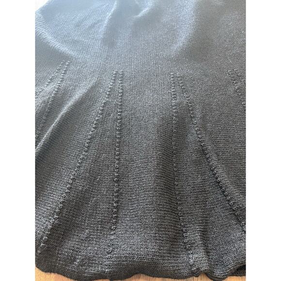 J.S.S Knitwear Skirt P Black wool blend stretch pull on - Picture 3 of 7